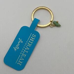 Anthropologie Shiraleah Raval Stacking Ring Green Dangle Stone OS